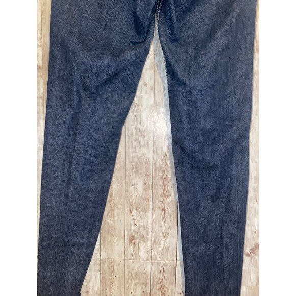 Women's House of Deréon Beyoncé Denim Blue Jeans Size 5/6 Gold Thick Stitch - Picture 10 of 13